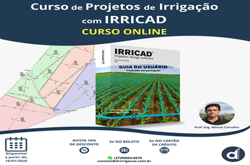 Curso online de Projeto de Irrigação com IRRICAD-M