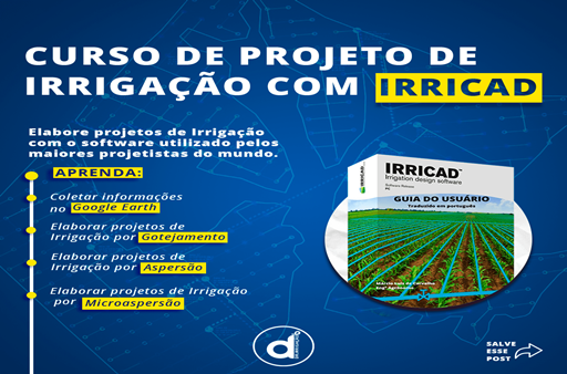 Curso online de projeto de irrigação com IRRICAD